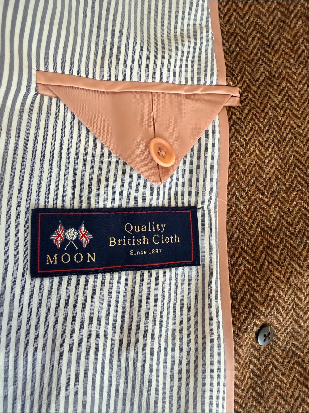 J.Crew Bristol Blazer Hazelnut English Wool Herringbone Double Breasted NWOT 0 - Picture 6 of 10